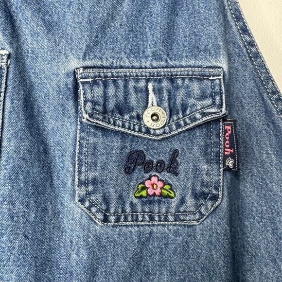 Vintage Disney Pooh & Friends Overalls Denim Jean Bib 90s Y2K Women’s Size 18 - Picture 6 of 10